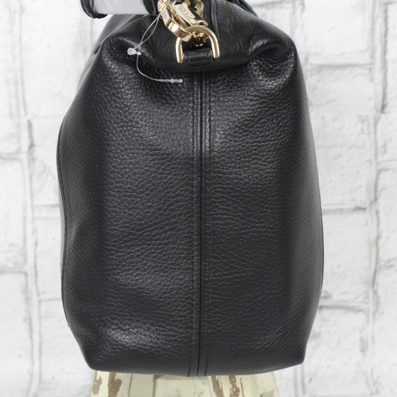 Michael Kors NWOT Lenox Black Pebbled Leather Convertible Satchel - Picture 8 of 10